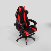 Chaise de jeu professionnelle de haute qualité personnalisée Huzhou Furgle rouge avec repose-pieds