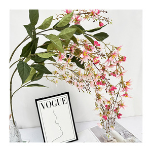 Ingrosso fiore artificiale orchidea soggiorno decorazione appesa alla parete glicine da appendere fiori decorazione per la casa di nozze - Product Image 1