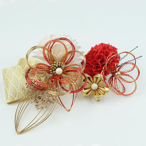 絶妙でエレガントなアップスタイル造花ヘアアクセサリー着物毛吹子卒業シーズン成人式ファイン - Product Image 5