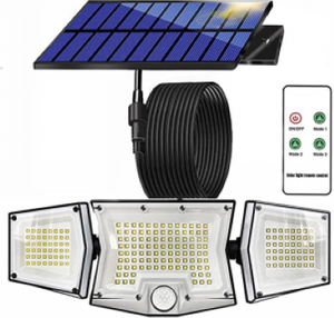 Açık 5-Head güneş enerjili LED duvar ışık kare bahçe dekor uzaktan kumanda hareket sensörü ve polikarbonat difüzör ile - Product Image 4