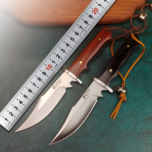 Chất Lượng Cao Ngoài Trời Cắm Trại Săn Bắn Đi Bộ Đường Dài Câu Cá Survival Cố Định Lưỡi Dao 7cr14mov Thép Gỗ Xử Lý Với Da Vỏ Bọc - Product Image 5