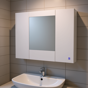 Armoire de salle de bain avec miroir, 35,5 L x 25,5 H, blanche, avec chargement USB, armoire de rangement murale - Product Image 2