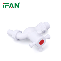 Robinet de salle de bain en laiton personnalisé IFAN, robinet d'eau en PVC plastique, robinet de jardin