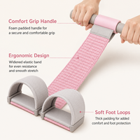 Bande de Résistance à Pédale pour la Récupération Post-partum du Plancher Pelvien avec Élastique en Latex pour l'Assistance aux Sit-up et l'Entraînement des Jambes, du Dos et des Épaules