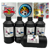 Encre UV 3D CN Color haute adhérence lavable, encre TPU résistante aux UV, encre UV 3D pour impression de logo en relief sur textile, étiquette