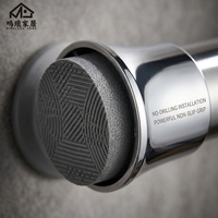 Juego de Barra de Cortina Larga Moderna Ajustable Sin Perforaciones - Diseño Metálico Elegante para Decoración del Hogar, Baño, Ducha, Cocina y Almacenamiento