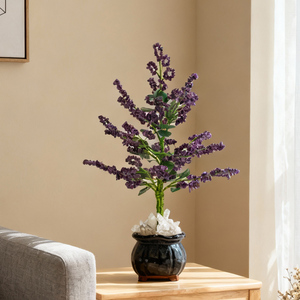 Árbol Bonsái de Piedra Natural en Maceta Artificial con Hojas Realistas, Árbol de Piedra de Amatista, Decoración para el Hogar, Exhibición para Ventanas - Product Image 3
