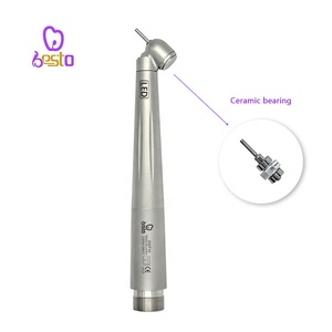 Tandheelkundige <span class=keywords><strong>45</strong></span> Graden Led Hoge Snelheid Handstuk Roestvrij Staal Chirurgisch Handstuk Tandheelkundige Lucht Turbine Tip 2 Gaten Voor Molaire Regio - Product Image 3
