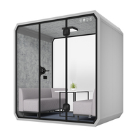 Système de ventilation de cabine insonorisée modulaire avec cabine téléphonique de meubles Système de numérisation de conteneurs de cabine insonorisée de réunion
