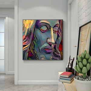 Cuadro <span class=keywords><strong>de</strong></span> <span class=keywords><strong>Arte</strong></span> en Lienzo Acrílico Grande Mintura, Personalizado, Hecho a Mano, Decoración Moderna para Pared, Retrato <span class=keywords><strong>de</strong></span> Figura Famosa, Completamente Pintado - Product Image 2