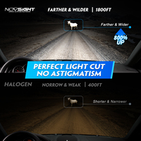 Projecteur Novsight N60 40000lm 200W, phares LED H1/H7/H4 pour Audi A3/A4/X5/A8, pour une installation universelle, étanche IP68