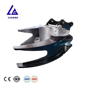 Cisaille hydraulique pour arbres pour mini-excavatrice de 1,5 à 3,5 tonnes, coupe-bois compact avec grappin pour la taille des vergers et le débroussaillage des clôtures - Product Image 4