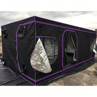 Serre de culture intérieure personnalisée 600x300x200cm pour hydroponie, tissu Mylar argenté durable 600D 1680D et poteaux D19mm D25mm