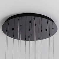 Lampe en cristal de luxe moderne Villa Duplex escalier rotatif Long lustre cueillette de vent vide auto-construction pour bar intérieur