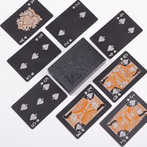 Cartes à Jouer Personnalisées en Plastique avec Feuille d'Or, Motif Rose Noire Guandan, Bibliothèque Nationale, Conception Épaissie et Étanche - Product Image 3