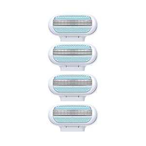 Women Manual Razor 3 Layer Stainless Steel Blade Underarm Hair Removal Tool Blue - Product Image 3