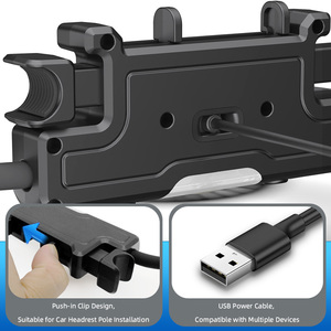New Car Accessory USB with Dual <b>Heads</b> Flexible Hose for Rear Seat Foldable Car Interiors Car <b>Fans</b> Accesorios Para Automovil - Product Image 3