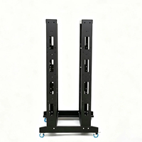 Rack ouvert à deux colonnes et double rail de 19 pouces, 15U, 550*800*600MM, en acier laminé à froid SPCC, profondeur 600 mm, mobile.