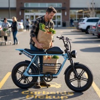 Vélo Électrique Rétro à Pneus Larges pour Adultes avec Écran LCD, Idéal pour les Courses Quotidiennes et les Arrêts Rapides