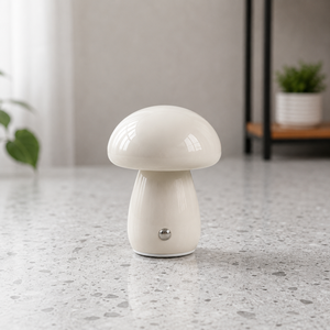Lámpara de Mesa Recargable Estilo Nórdico con Forma de Hongo, Luz LED Decorativa Inalámbrica, Carga Tipo C, Regulación Continua, Lámpara de Noche Cálida - Product Image 5