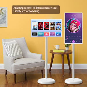 Televisor Portátil Inteligente de 21.5 Pulgadas con Pantalla Táctil, Soporte Ajustable y Ruedas, Diseño Elegante, Android Smart <span class=keywords><strong>TV</strong></span> 4K - Product Image 3
