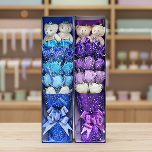 AM-SPA11 <span class=keywords><strong>Regalo</strong></span> Creativo <span class=keywords><strong>per</strong></span> <span class=keywords><strong>San</strong></span> <span class=keywords><strong>Valentino</strong></span>, Bouquet di 11 Rose di Sapone in Confezione <span class=keywords><strong>Regalo</strong></span> <span class=keywords><strong>per</strong></span> <span class=keywords><strong>Fidanzato</strong></span>, Fidanzata, Moglie, <span class=keywords><strong>Regalo</strong></span> di Compleanno - Product Image 2