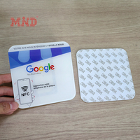 Plaque de carte NFC en acrylique avec logo personnalisé, autocollant de code QR, carte de commentaires Google, plaques NFC