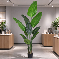 Faux bananier du voyageur artificiel en pot, plante verte bionique pour la décoration intérieure du salon et de la maison