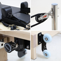 Appareil de Pilates Reformer Commercial en Bois d'Érable Portable pour Usage Domestique, Équipement Corporel Réglable