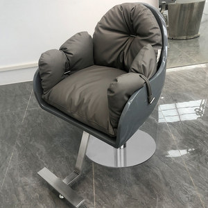 Ghế tạo mẫu hiện đại có chức năng xoay và nâng hạ, chất liệu da tổng hợp & chân tròn bằng thép không gỉ dành cho salon tóc và làm đẹp - Product Image 3