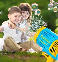Pistolet à bulles avec bouteille d'eau 500ml, jeu d'extérieur, jouets à bulles pour enfants, concentré de savon liquide pour bulles