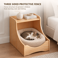 Table basse moderne compacte pour chat avec canapé intégré, table d'appoint d'angle et table de chevet pour petits appartements