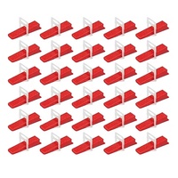 Cale de nivellement en plastique rouge de 2,0 mm pour carrelage, installation facile, contrôle de la différence de hauteur pour carreaux de sol et de mur en céramique et porcelaine, vente en gros