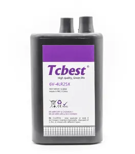 Tcbest/OEM 알칼리 4LR25 6v 1020 분 랜턴 전기 공구를위한 기본 건전지 배터리