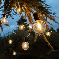 Guirlande lumineuse G40 premium incassable, 25 pieds, 15 ampoules, blanc chaud 2700K, IP65, connectable, pour intérieur et extérieur, vente en gros directe usine
