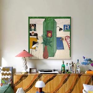 Pintura al Óleo Abstracta de <span class=keywords><strong>Matisse</strong></span>, Arte de Nicho, Decoración de Alta Gama para Sala de Estar, Pintura Rectangular Enmarcada en Aleación de Aluminio - Product Image 2