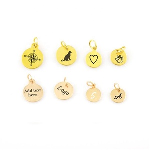 Küçük özel takı etiketleri damgalama takı kişiselleştirilmiş Charm Logo Metal etiketi - Product Image 3