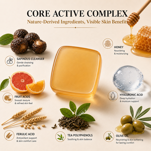 Jabón de Cristal Natural Hecho a Mano <span class=keywords><strong>con</strong></span> Sapindus, Miel, Ácido Hialurónico y <span class=keywords><strong>Aceite</strong></span> de Oliva, Espuma Fina para Limpieza Diaria Facial y Corporal - Product Image 5