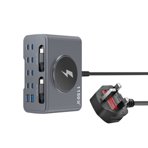 <span class=keywords><strong>Chargeur</strong></span> sans fil PD 1150W, 10 ports, <span class=keywords><strong>chargeur</strong></span> multifonctionnel avec écran numérique pour téléphones portables, ordinateurs portables, fonction QC3.0, 2 câbles TYPE-C - Product Image 3