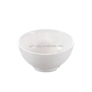 100% 三聚氰胺固体白色塑料沙拉碗古董水果碗