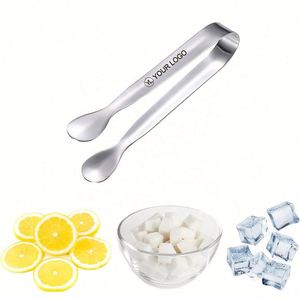 ที่คีบน้ำตาลก้อนเล็กและน้ำแข็งสแตนเลสสตีลแบบหนาพิเศษ ทนทาน ล้างในเครื่องล้างจานได้ พร้อมโลโก้สั่งทำ สำหรับงานเลี้ยงน้ำชาและกาแฟ - Product Image 1