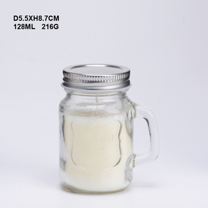 Pot en verre Mason de 4,5 oz avec poignée, idéal <span class=keywords><strong>pour</strong></span> les bougies – Vente chaude - Product Image 4