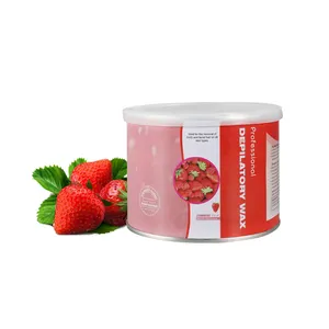 Cire dépilatoire, 1 boîte, 400g, saveur de fraise, canettes en métal, pour épilation de peau sensible, meilleure vente