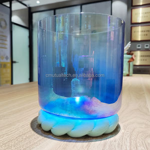 Cuencos de Cristal de Cuarzo Transparente Cósmico de Color Q're Factory, Instrumentos de Sanación por Sonido, Juego de Cuencos Transparentes - Product Image 1