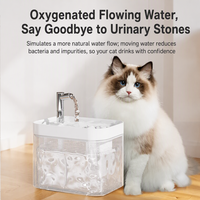 Fontaine à eau automatique pour animaux de compagnie 1,5 L en PP solide, gamelle pour chat et chien avec filtre à eau courante, facile à nettoyer, utilisation intérieure