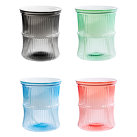Pot de fleurs hydroponique paresseux à absorption automatique d'eau, pot transparent à double couche en plastique, auto-arrosant, pour bureau
