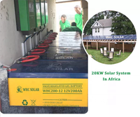 Whc long life deep cycle portable solaire 100ah 120ah 24V AGM ups onduleur batterie de stockage d'énergie vrla batteries au plomb batteries gel