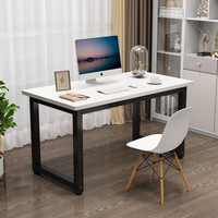 Bureau d'ordinateur à panneau moderne avec hauteur réglable pour bureau à domicile conférence étude petit bureau