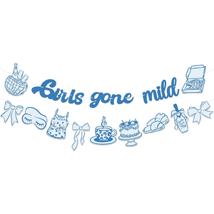 ของตกแต่งงานปาร์ตี้สละโสด Girls <span class=keywords><strong>Gone</strong></span> Mild สีฟ้า, ป้ายประดับ Girls <span class=keywords><strong>Gone</strong></span> Mild, อุปกรณ์จัดงานปาร์ตี้สละโสดสำหรับตกแต่งงานอาบน้ำเจ้าสาว - Product Image 1