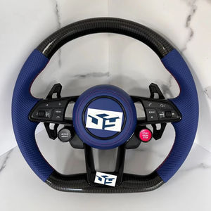 Volant personnalisé avec garniture en cuir noir pour Audi A3 A4 A5 A6 A7 A8 C7 S8 R8 Rs3 RS6 B8 B9 S7 RS S <span class=keywords><strong>Line</strong></span> - Product Image 1